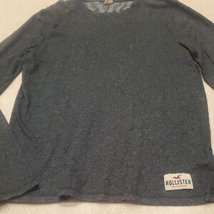 Hollister Gray Long Sleeve Tee Casual Comfort